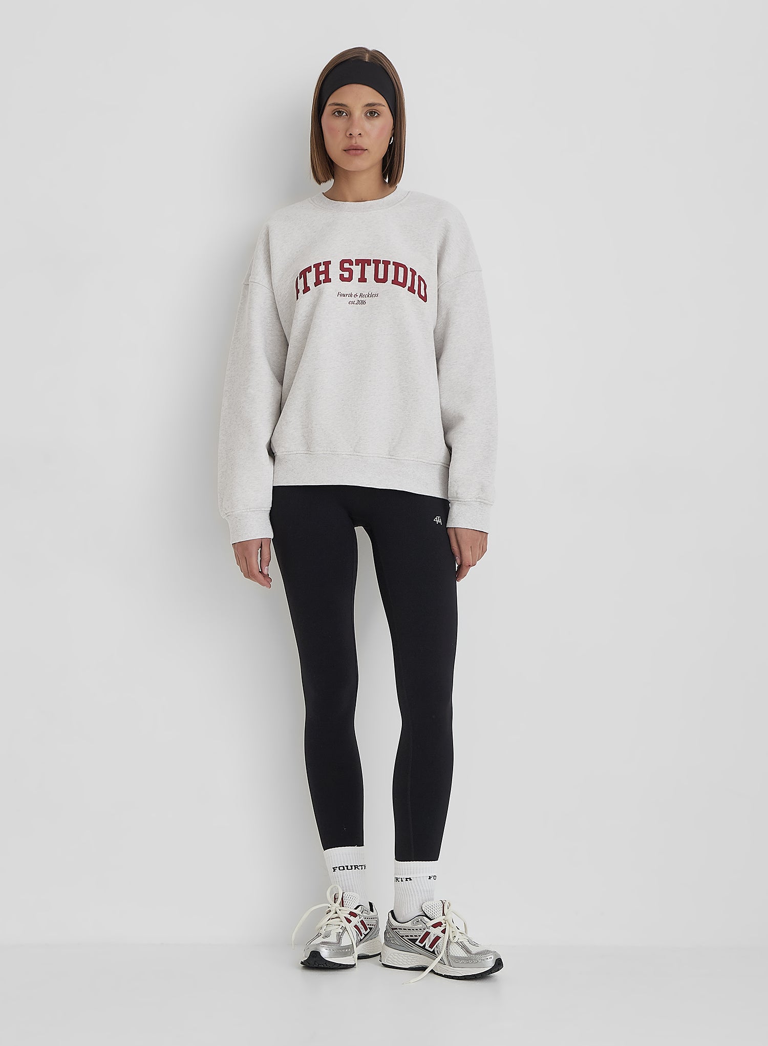 Grey 4th Studio Slogan Oversized Sweatshirt